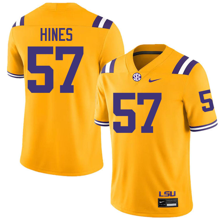 Chasen Hines LSU Tigers Jersey,Louisiana State University Tigers Football Jersey-Gold